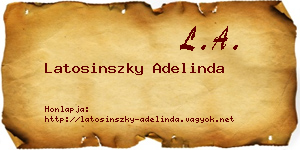 Latosinszky Adelinda névjegykártya